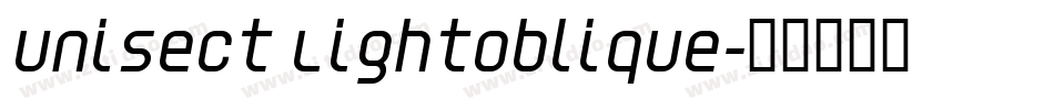 Unisect LightOblique字体转换